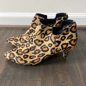Sam Edelman Leopard Calf Hair Bootie Size 9